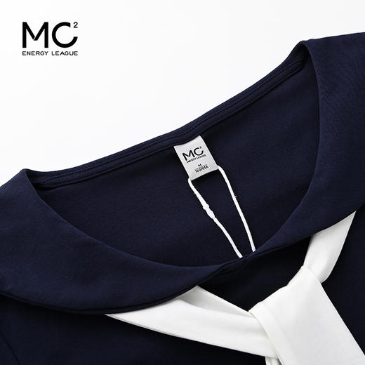 女装翻领配撞色领结T恤-34698T5232003 商品图1