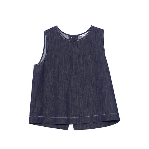 VIMAGE纬漫纪率性无袖牛仔简约大方小上衣V2413101 商品图6