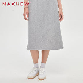 【门店同款】马恩MAXNEW女装半裙秋冬中长裙显瘦a字长款绑带休闲
