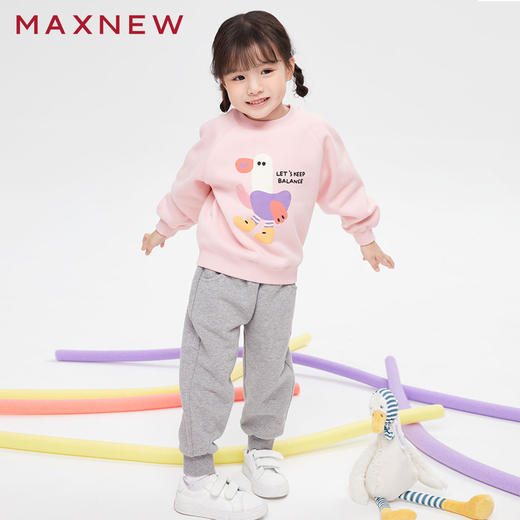 【门店同款】马恩MAXNEW童装秋冬女童加厚束脚卫裤运动冬季保暖纯 商品图4