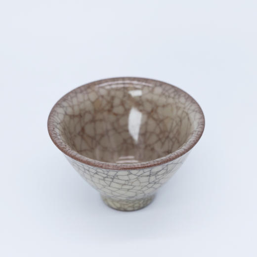 问鼎哥窑慕古款斗笠杯 商品图0