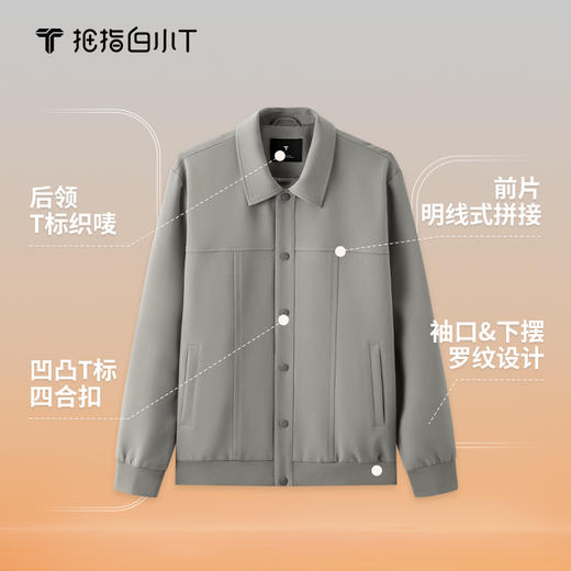 拇指白小T商务翻领茄克外套 商品图3