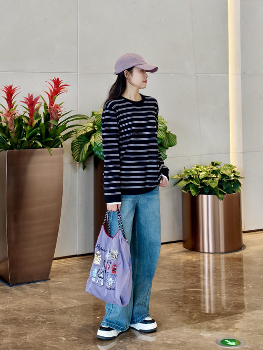 品牌订单新品桑蚕丝极细织羊毛条纹上衣 商品图11