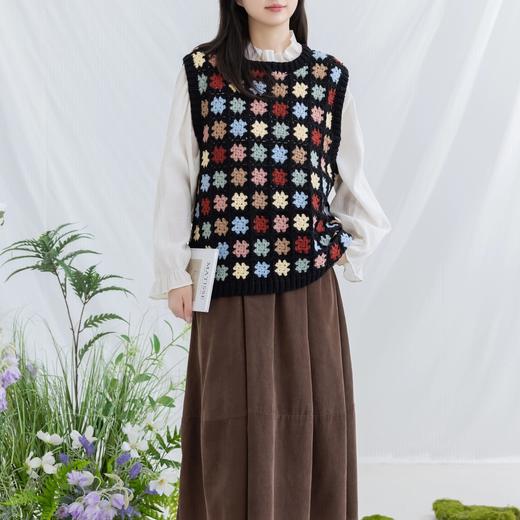 苏苏姐家彩格背心手工diy编织钩针毛线团自制马甲背心材料包 商品图1