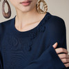 【林栖设计小店】（现货）绵羊毛毛织上衣仿手钩花宽松优雅2025秋季新款套头毛衣女1953025 商品缩略图3