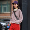 绽放702朵/2024秋季新款女装设计感系带休闲棉纱宽松圆领套头卫衣 商品缩略图1