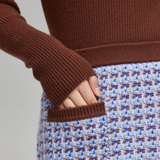 西藏羊绒小香风裙  SJF96W253A 商品图5