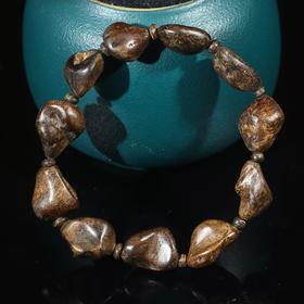 BC.JZ-8.21-7   马泥涝沉水(留疤随行)手串 ，13.16g