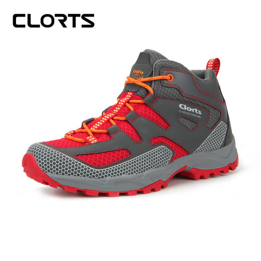 CLORTS洛弛红 轻便透气户外穿越 定向越野跑鞋 公路跑鞋中帮3F048 商品图3
