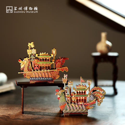 苏州博物馆 多层发光冰箱贴龙舟/凤舟 商品图1