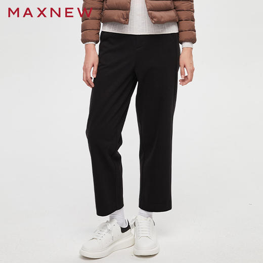 【门店同款】马恩MAXNEW女装秋冬针织直筒长裤时尚休闲百搭潮流显 商品图0