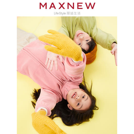 【门店同款】马恩MAXNEW童装秋冬款男女儿童摇粒绒茄克保暖上衣外 商品图1