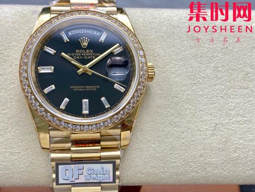 【钻圈款】QF配重版 重量180克+ 劳力士星期日历型系列 日志40mm 黑冰糖DD 商品图0