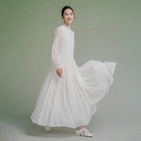 【林栖设计小店】（现货）婴儿棉连衣裙拼桑蚕丝绣花串珠2025秋季新款花仙子长裙女1953038