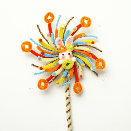 <有书独家>【中秋节灯笼旋转风车】发光灯笼扭扭棒 手工diy材料儿童手提兔子花灯  商品图4