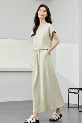 VIMLY/梵希蔓 清新休闲气质短袖两件套装 21205