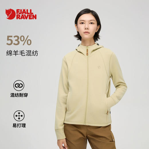 北极狐 女士羊毛混纺抓绒夹克 25秋冬休闲保暖加绒外套 082522070 商品图0