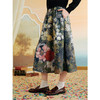 两三事梵高文艺绮丽之梦2025秋季新款复古印花a字半身裙气质长裙 商品缩略图2
