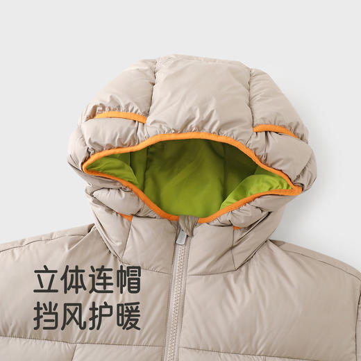 【商场同款】英氏儿童羽绒服长款外套秋冬保暖防寒连帽休闲新款 商品图3
