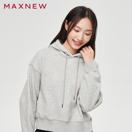 【门店同款】马恩MAXNEW女装连帽卫衣秋冬宽松时尚百搭小个子短款 商品图3