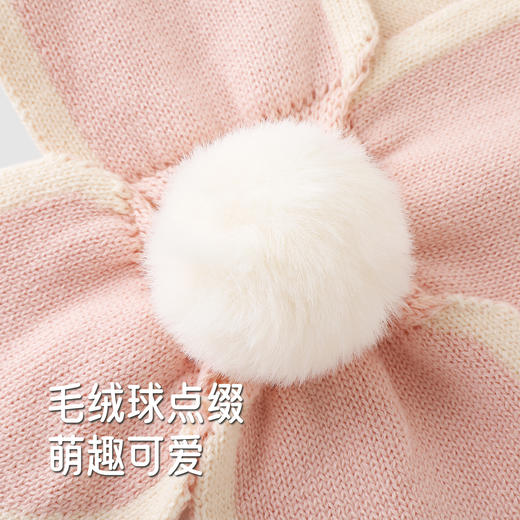 【商场同款】英氏毛线围巾女童儿童可爱甜美冬季围脖柔软舒适新款 商品图2