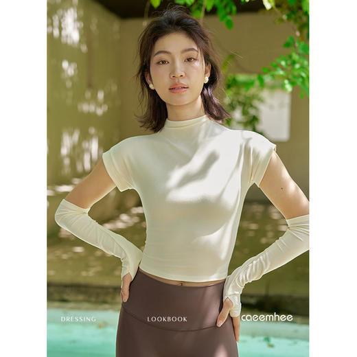 2025秋冬款KS05502无胸垫卡益短袖袖套 商品图3