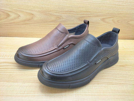 豪行2023夏季新款13283317真皮商务休闲男鞋凉鞋透气皮鞋 商品图2