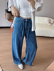 天丝牛仔裤拖地阔腿裤082006 商品缩略图1
