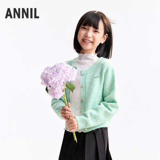 女童针织开衫秋季新款安奈儿童装EG534514 商品图2
