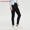 【门店同款】马恩MAXNEW女装秋季牛仔长裤时尚修身百搭款黑色潮显 商品缩略图2