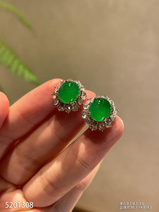 5201308，蛋面耳钉。具体价格微信咨询 商品图1