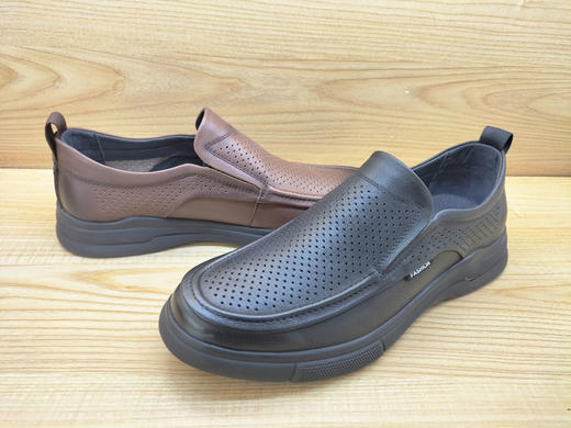 豪行2023夏季新款13283317真皮商务休闲男鞋凉鞋透气皮鞋 商品图4