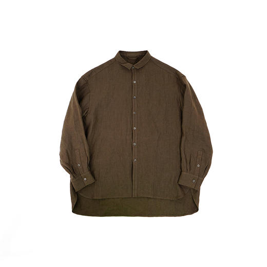 山也 郝 日晒麻拼接衬衫外套 商品图1