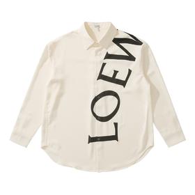 中性款丝质印花长袖衬衫014