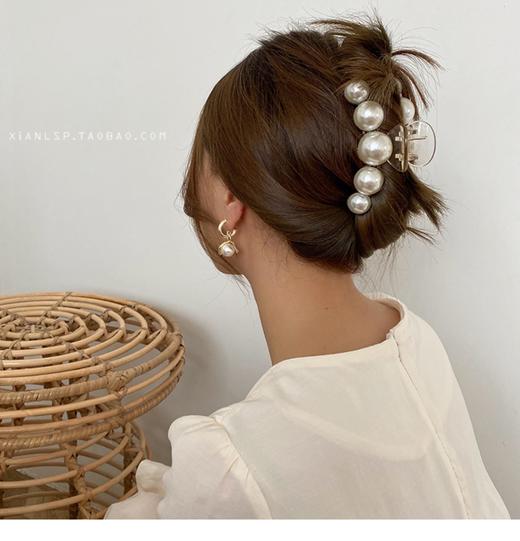 【YW】无忧购【七夕礼物】39元5件高级感精致珍珠发夹边夹大小号抓夹头饰（截单后7天发货) 商品图3