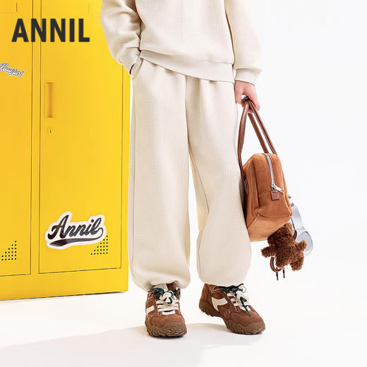 【实体店同款】男女童全腰针织单裤秋季新款安奈儿童装AM536116 商品图2