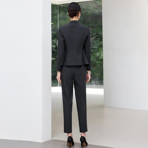 IWY/黑灰色西装套装女高端商务经理接待职业装正式场合工作服25C811+25P810 商品图4