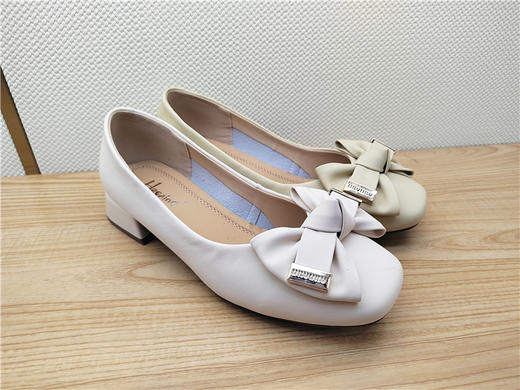 豪行夏季新款23230175真皮浅口职业休闲低跟女鞋单鞋 商品图0