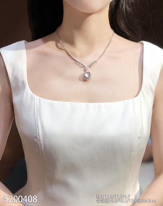 玻璃种蛋面套链【5200408】具体价格微信咨询 商品图4