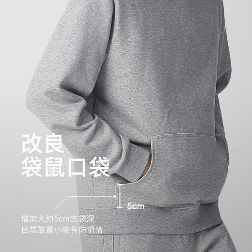 秋冬针织保暖可再生毛圈套头帽衫卫衣-LH04-04 商品图6