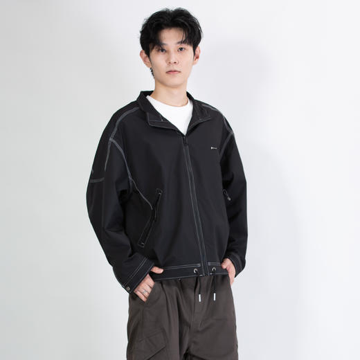 DRONKOO 2025 立领左胸鱼形金属标明线装饰中厚夹克 商品图2