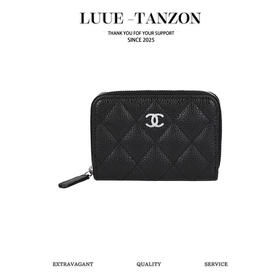 香奈儿 粒面牛皮拉链手拿零钱包（LZ）