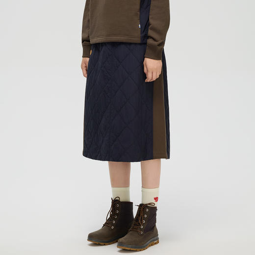 北极狐 25秋冬菱格棉质半身裙 户外休闲保暖棉裙伞裙102522060 商品图2