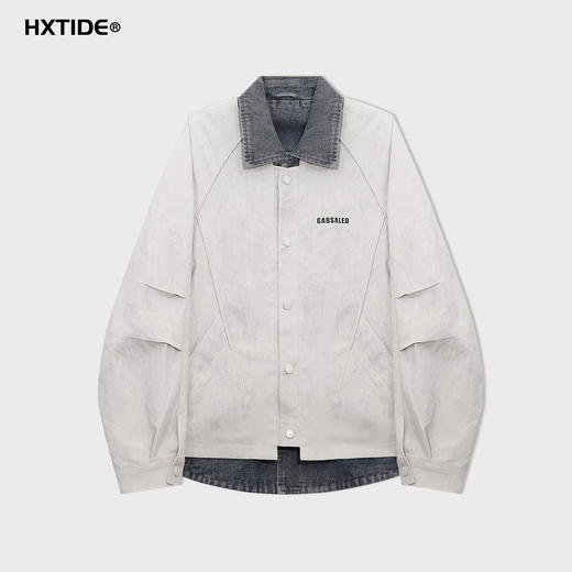 【新品上新】HX 秋季假两件翻领茄克衫外套C105530025101 商品图5