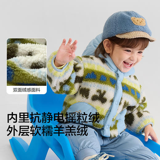 巴拉巴拉balaOne儿童外套女童男童新款2025秋冬摇粒绒防静电保暖 商品图3