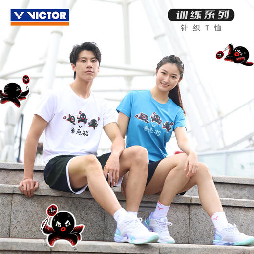 VICTOR威克多羽毛球服男女中性针织圆领运动T恤短袖上衣T-50029训练短袖[特惠清仓] 商品图0