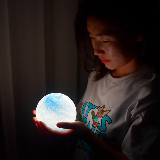 【星球灯月球灯】星空投影灯台灯 床头灯遥控小夜灯卧室灯创意氛围月球灯 商品图2