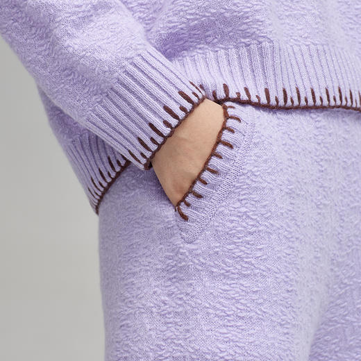 西藏羊绒宽腿女裤  SJF96K251N 商品图6