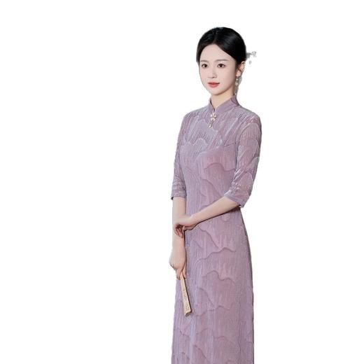 长款时尚显瘦复古高档旗袍连衣裙SYG2555 商品图4