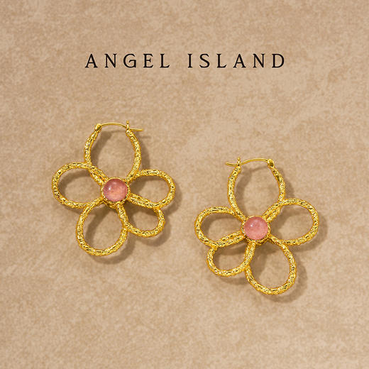 ANGEL ISLAND「露西亚Lucia」镂空肌理花朵耳圈 商品图5